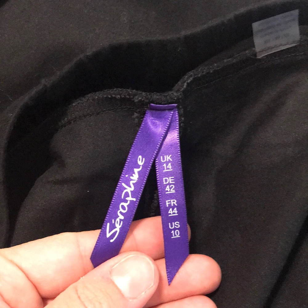 Seraphine black work pant maternity